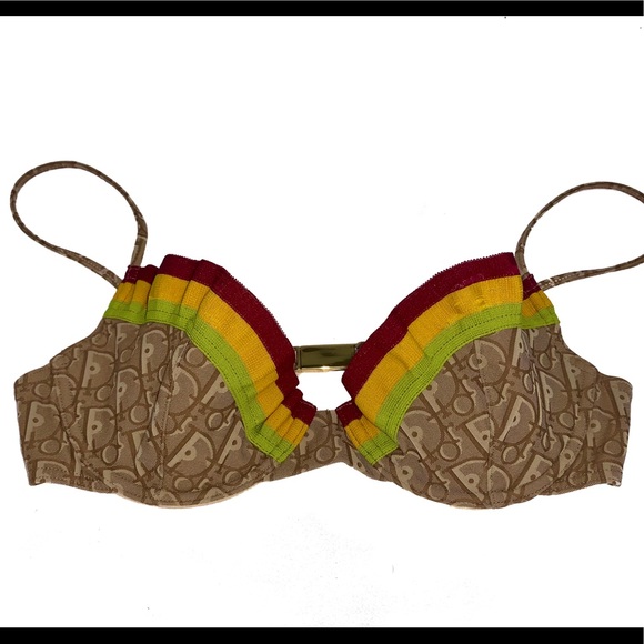 SOLD‼️Dior by Galliano Fall 2004 Rasta Bikini Top - Picture 9 of 15